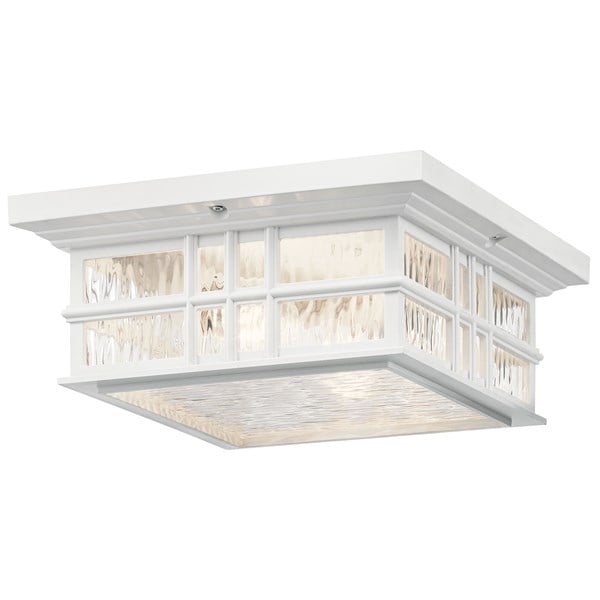 Kichler Beacon Square  Outdoor Flush & Semi Flush Mount Outdoor l Wall Kichler White 12x5.25 