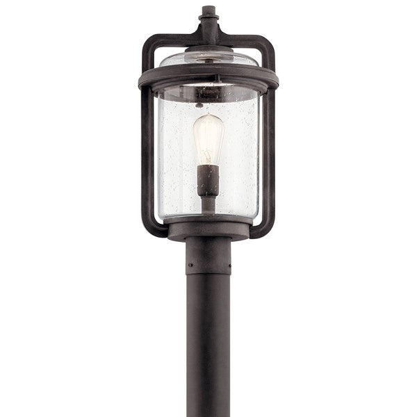 Kichler Andover  Outdoor Post Lantern Outdoor l Post/Pier Mounts Kichler Weathered Zinc 10x19.75 