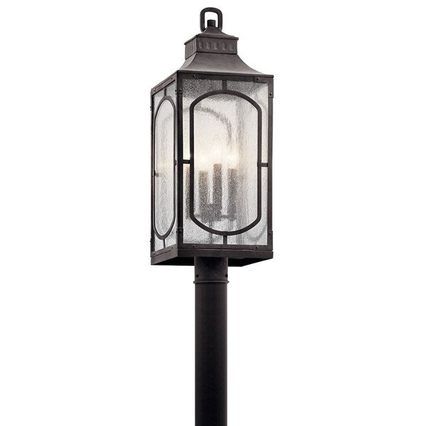 Kichler Bay Village  Outdoor Post Lantern Outdoor l Post/Pier Mounts Kichler Weathered Zinc 9.5x27 