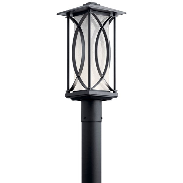 Kichler Ashbern  Outdoor Post Lantern Outdoor l Post/Pier Mounts Kichler Textured Black 7.75x19 