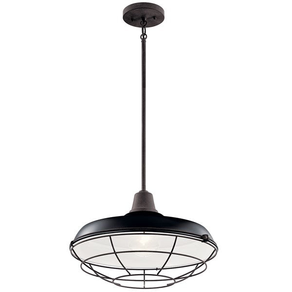 Kichler Pier  Pendant/Semi Flush Outdoor Hanging Lights Kichler Black 16.5x11 