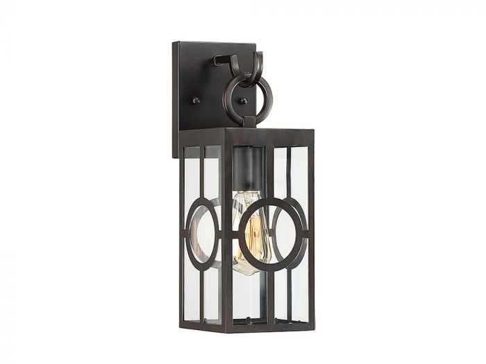 Savoy House Lauren Outdoor | Wall Lantern Outdoor Wall Lights Savoy House 5x5x14.25 Bronze Clear Glass