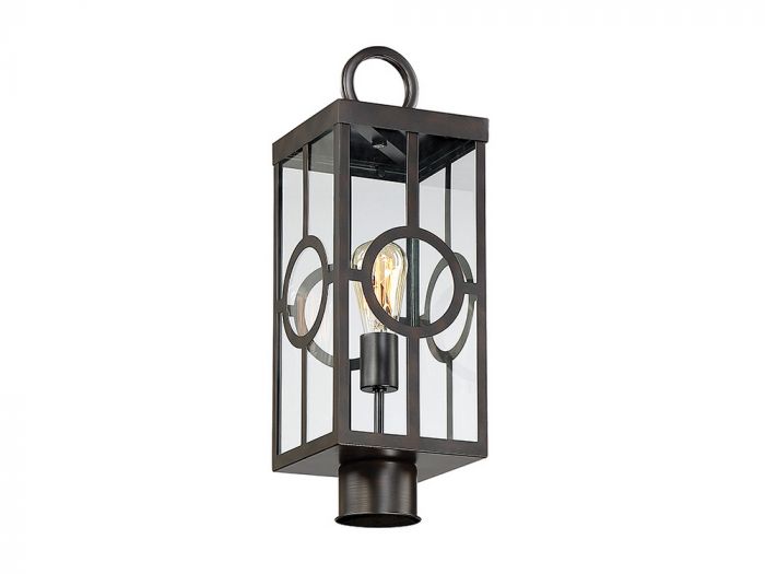 Savoy House Lauren Outdoor | Post Lantern Outdoor | Post Lantern Savoy House 6.5x6.5x19.75 Bronze Clear Glass