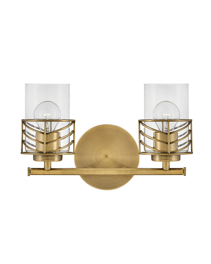 Hinkley Della Bath Bar Vanity Lights Hinkley Lacquered Brass 6.5x14.5x9.5 