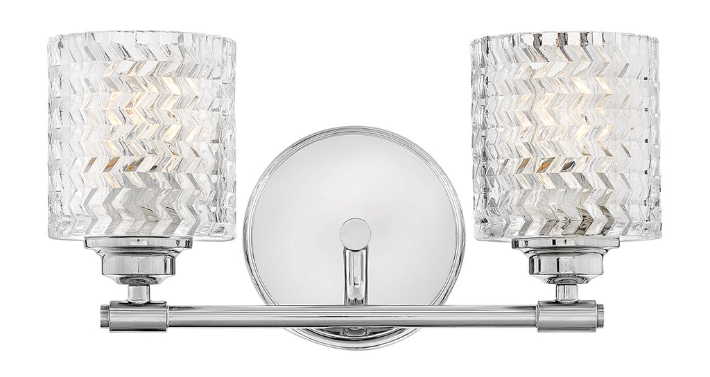 Hinkley Elle Bath Bar Vanity Lights Hinkley Chrome 6.5x14.5x7.5 