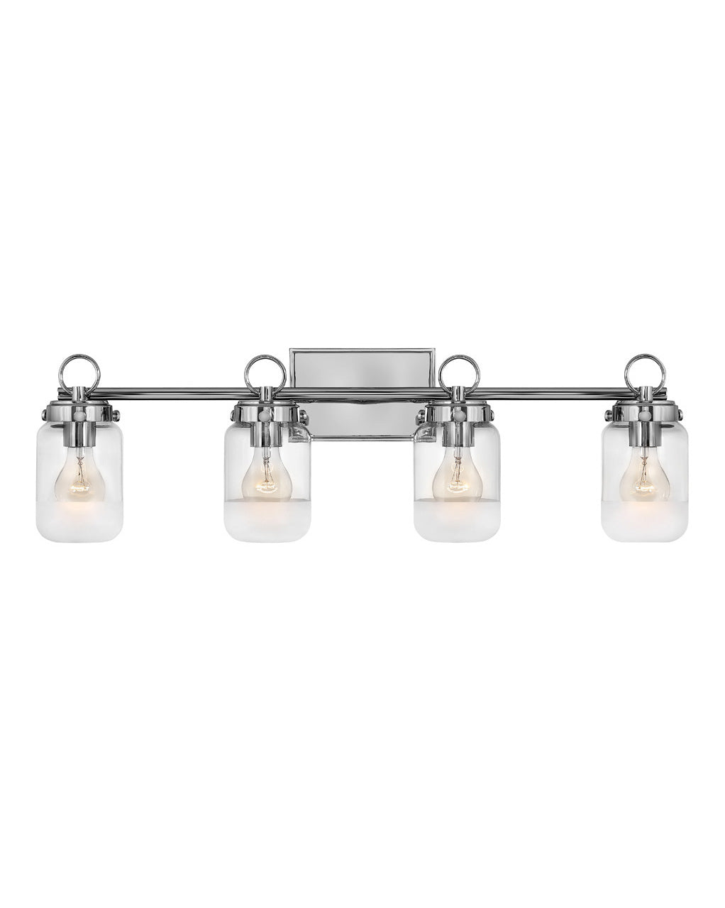 Hinkley Penley Bath Bar Vanity Lights Hinkley Polished Nickel 6.25x30.0x9.25 