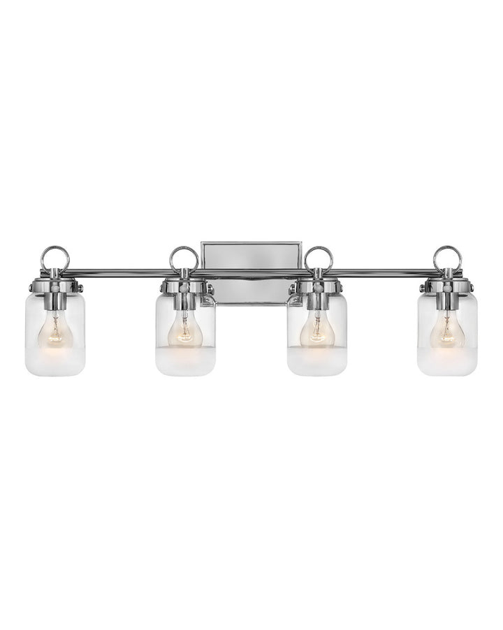 Hinkley Penley Bath Bar Vanity Lights Hinkley Polished Nickel 6.25x30.0x9.25 