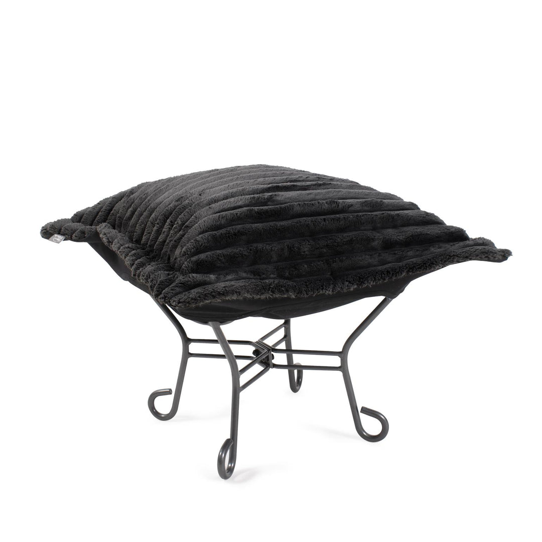 Howard Elliott Collection Puff Ottoman Cover & Cushion Shar Pei Black/Black Ottomans Howard Elliott Collection   