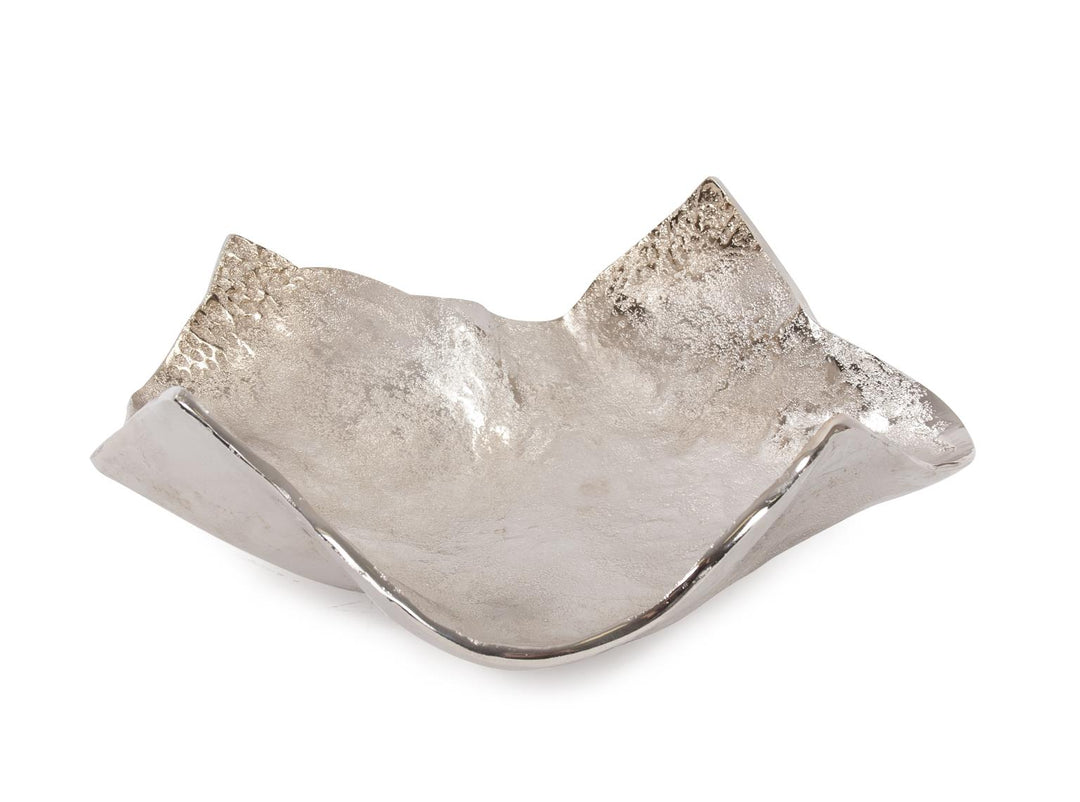 Howard Elliott Collection Aluminum Champagne Silver Hammered Large Bowl Bowls Howard Elliott Collection   