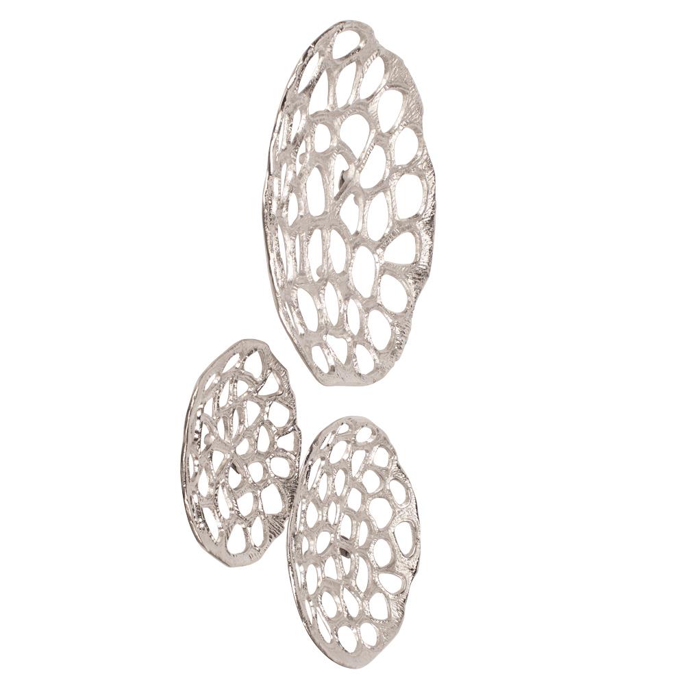 Howard Elliott Collection Nickel Plated Open Honeycomb Wall Art - Medium