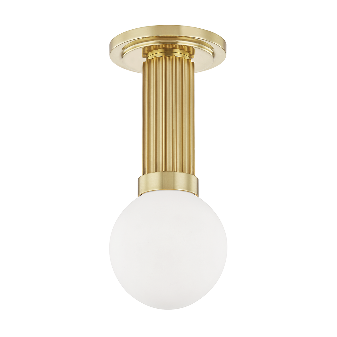 Hudson Valley Lighting Reade Semi Flush Ceiling Semi Flush Mounts Hudson Valley Lighting Aged Brass  