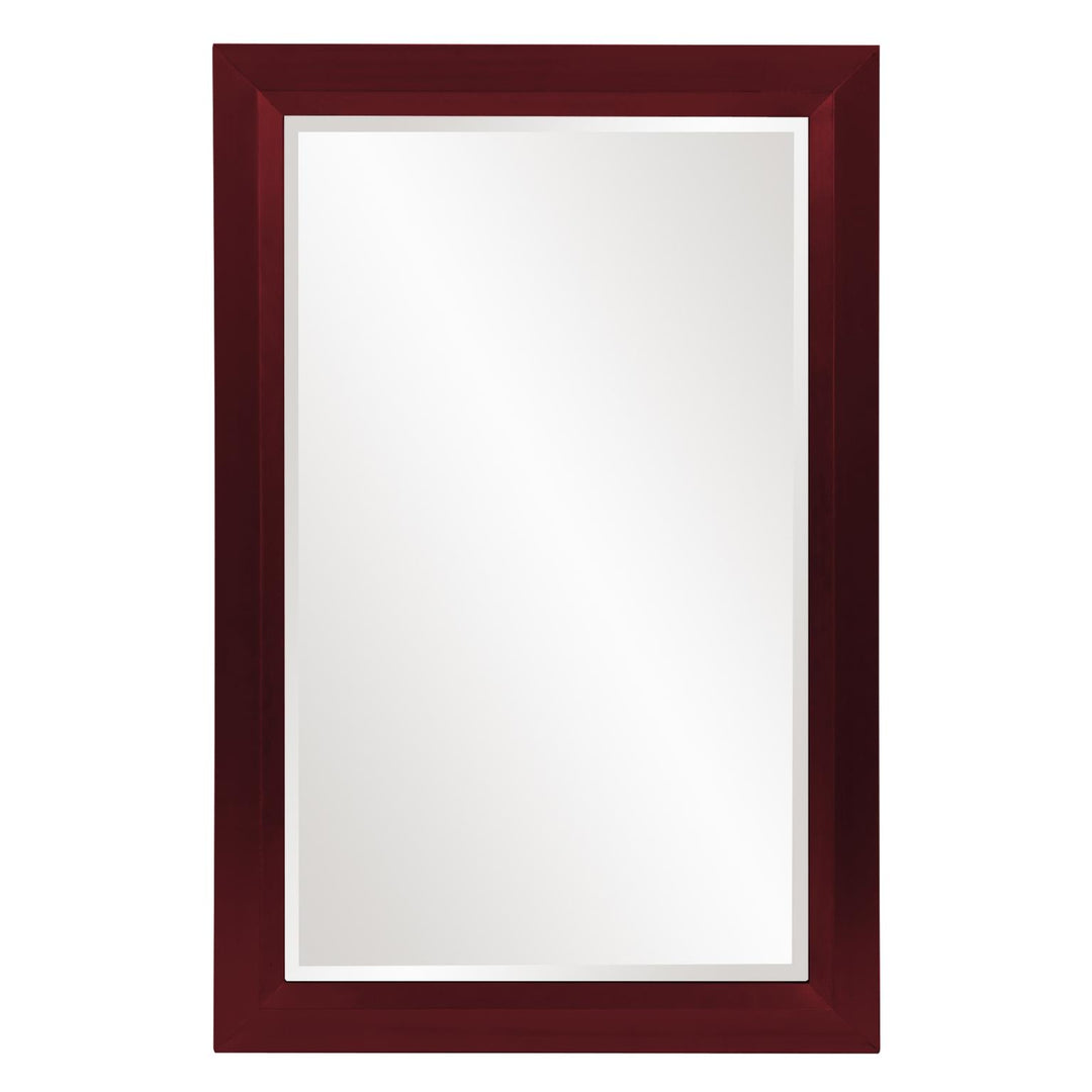 Howard Elliott Collection Avery Mirror - Glossy Burgundy Mirrors Howard Elliott Collection   