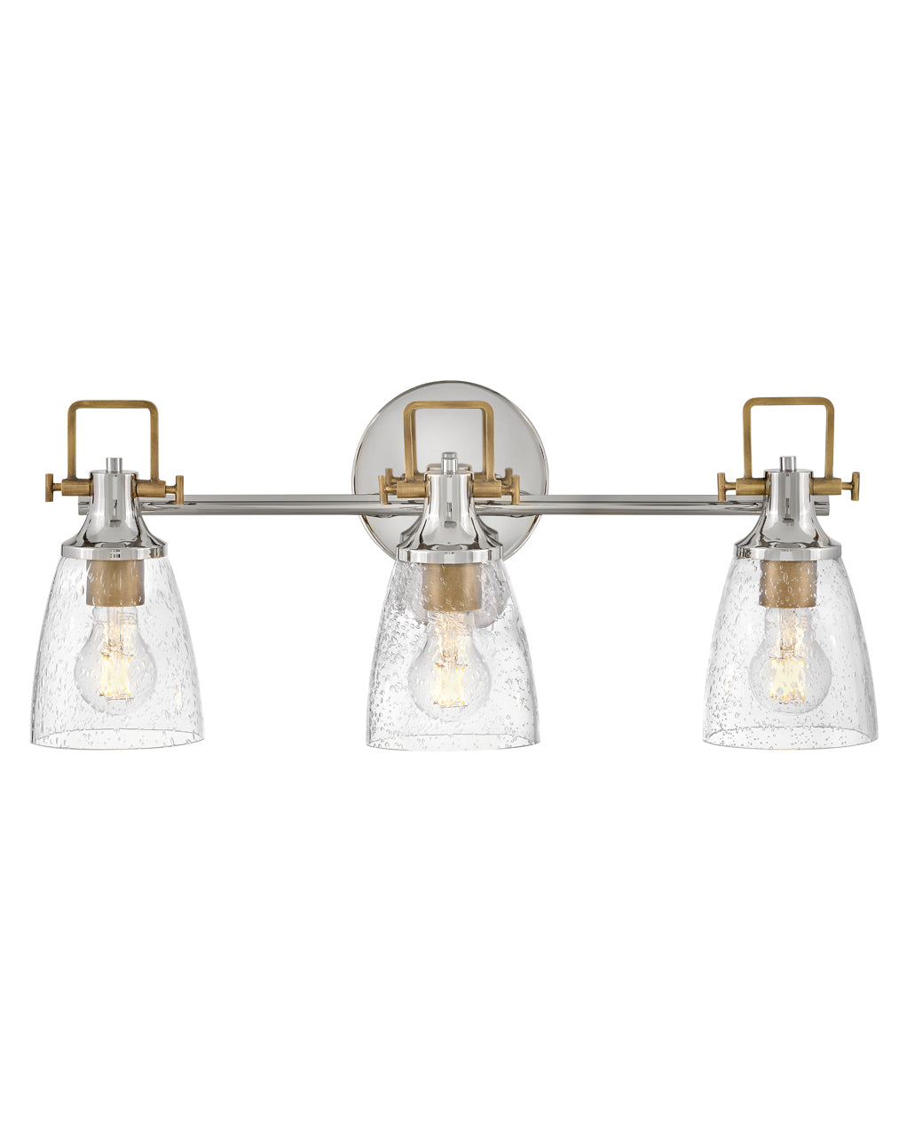 Hinkley Easton Bath Bar Vanity Lights Hinkley Polished Nickel 6.25x24.0x10.5 