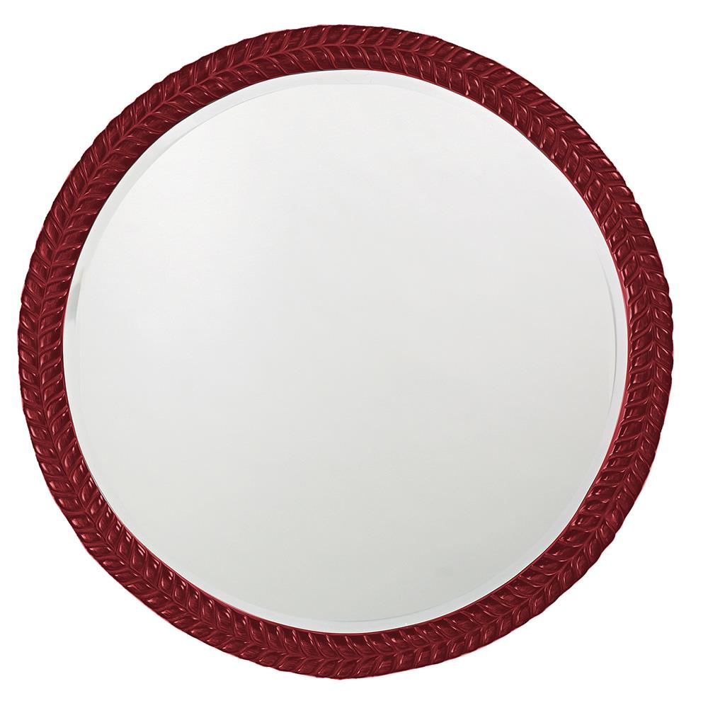 Howard Elliott Collection Amelia Mirror - Glossy Burgundy Mirrors Howard Elliott Collection   