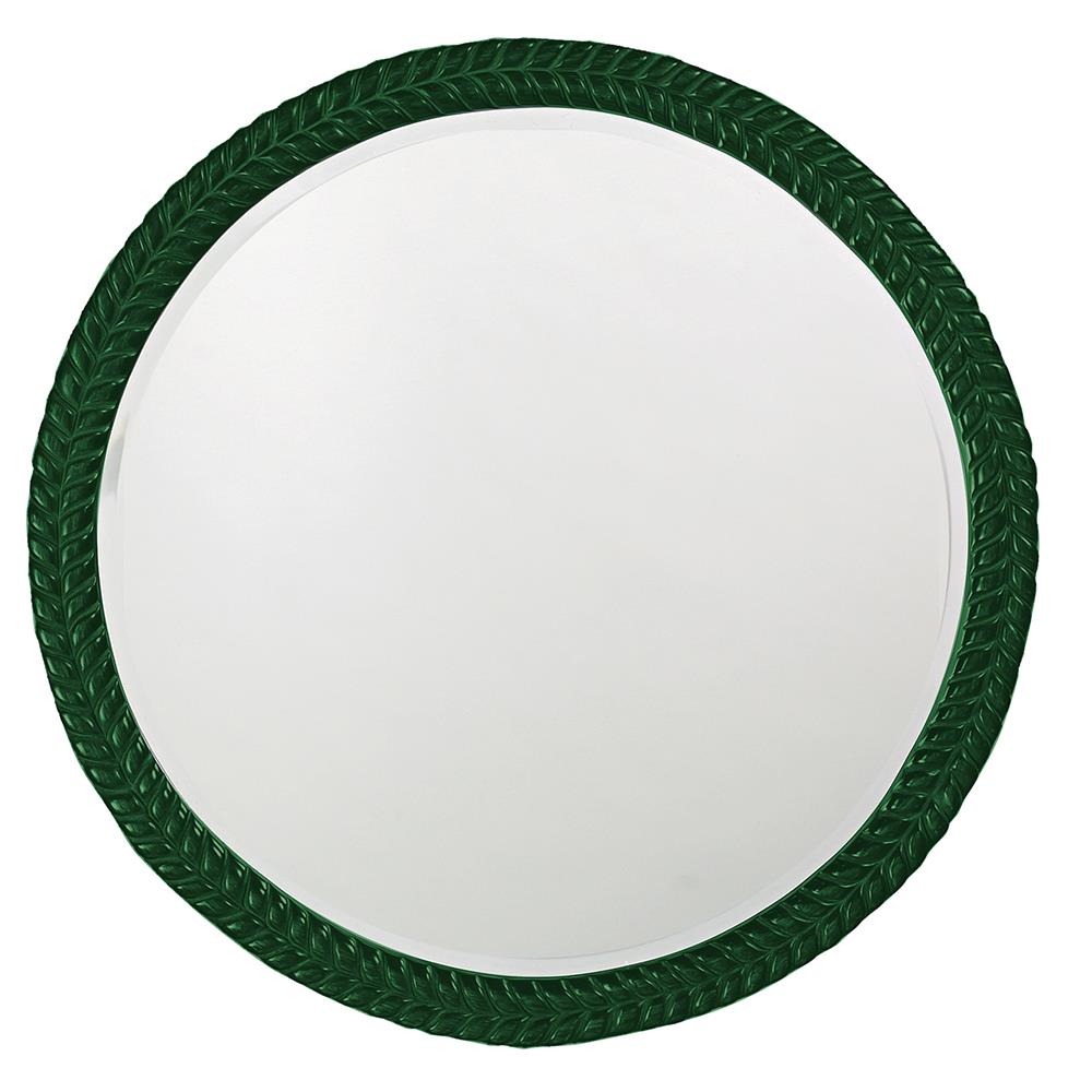 Howard Elliott Collection Amelia Mirror - Glossy Hunter Green Mirrors Howard Elliott Collection   