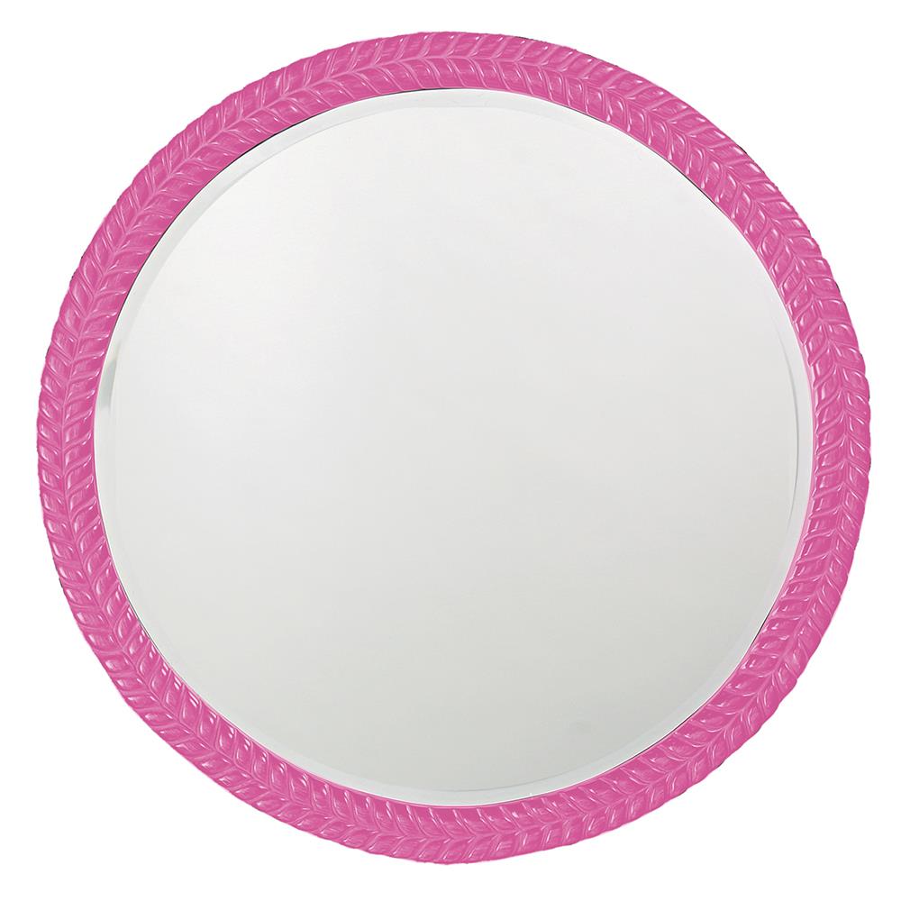 Howard Elliott Collection Amelia Mirror - Glossy Hot Pink Mirrors Howard Elliott Collection   