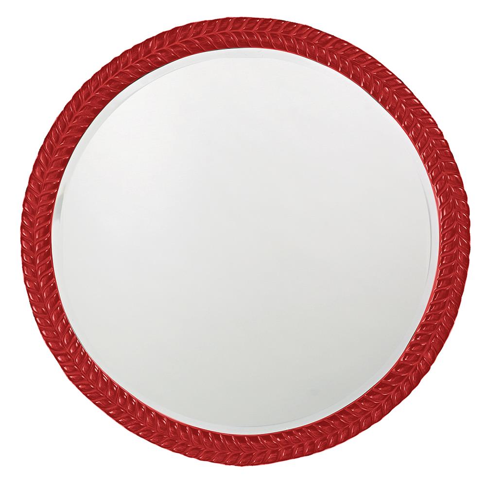 Howard Elliott Collection Amelia Mirror - Glossy Red Mirrors Howard Elliott Collection   