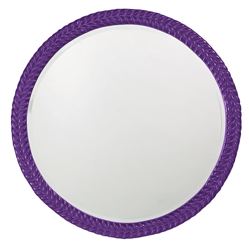 Howard Elliott Collection Amelia Mirror - Glossy Royal Purple Mirrors Howard Elliott Collection   