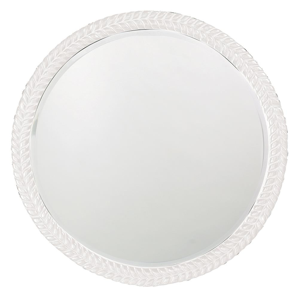 Howard Elliott Collection Amelia Mirror - Glossy White Mirrors Howard Elliott Collection   