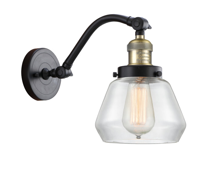 Innovations Lighting Fulton Sconce - Black Antique Brass Wall Sconces Innovations Lighting   