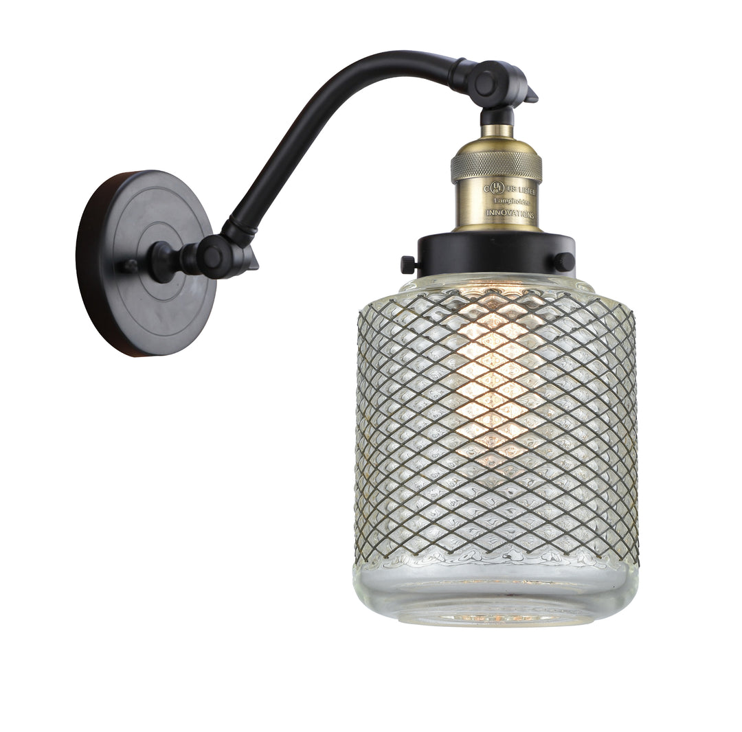 Innovations Lighting Stanton Sconce - Black Antique Brass Wall Sconces Innovations Lighting   