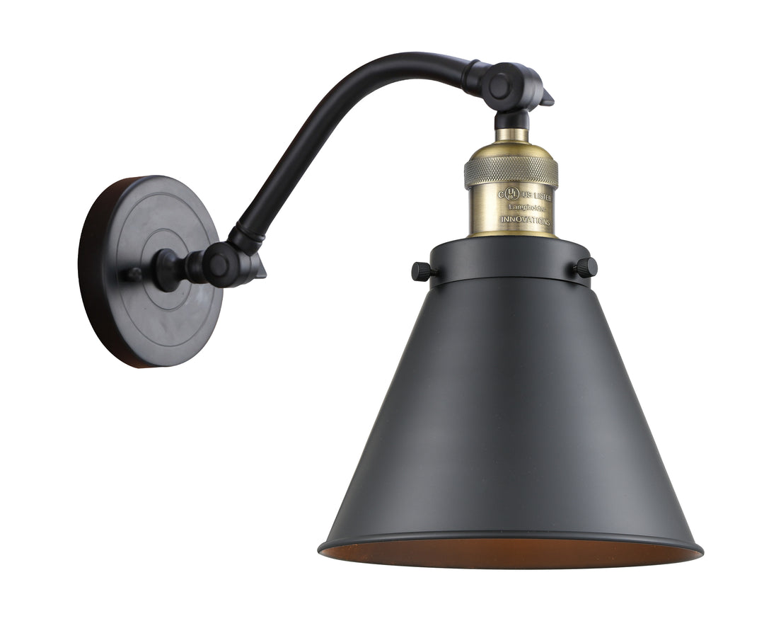 Innovations Lighting Appalachian Sconce - Black Antique Brass Wall Sconces Innovations Lighting   