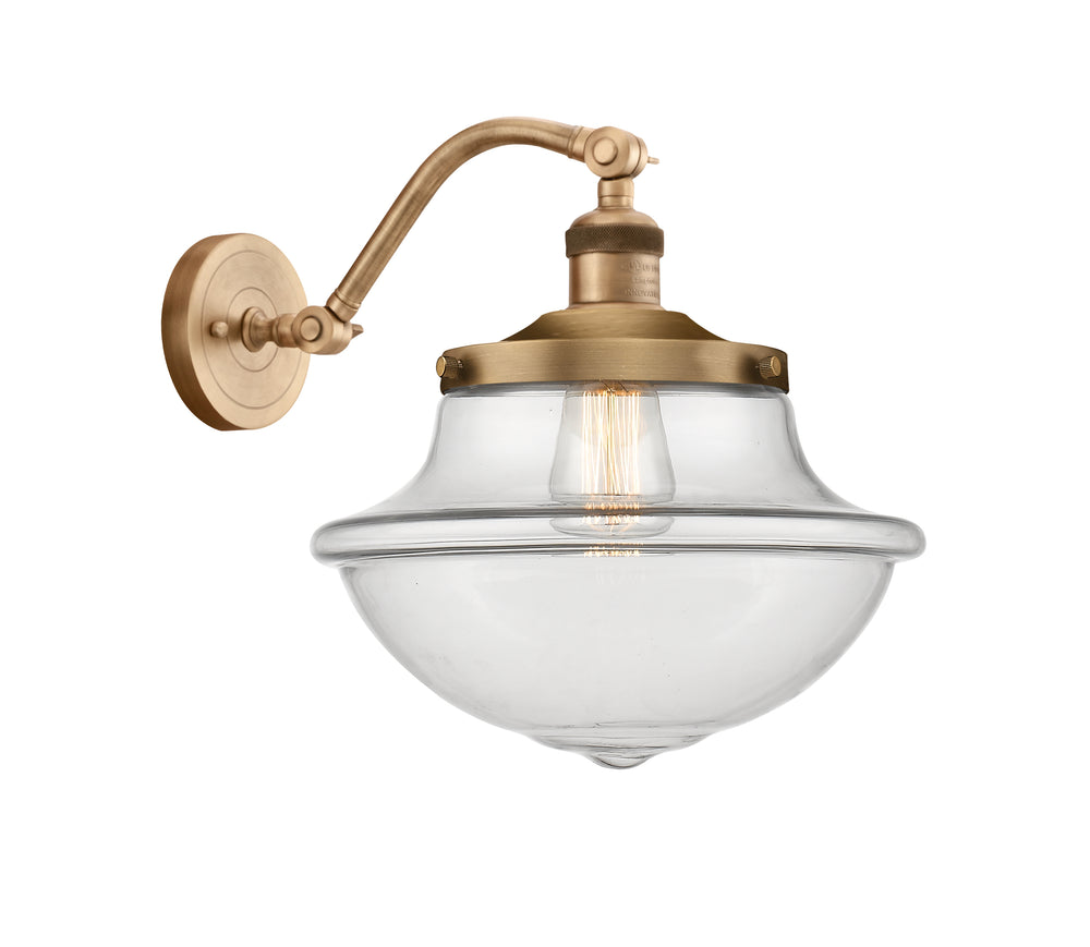 Innovations Lighting Oxford 8" Sconce - Brushed Brass Wall Sconces Innovations Lighting Clear ; Glass Type: Transparent  