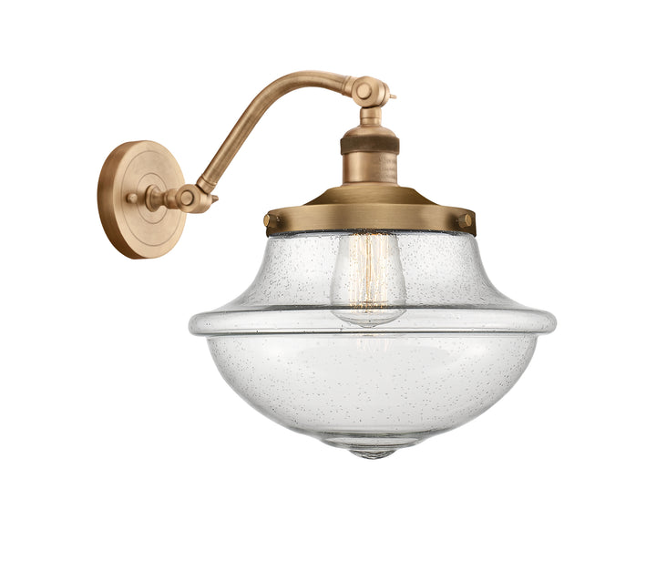 Innovations Lighting Oxford 8" Sconce - Brushed Brass Wall Sconces Innovations Lighting Seedy ; Glass Type: Seeded  