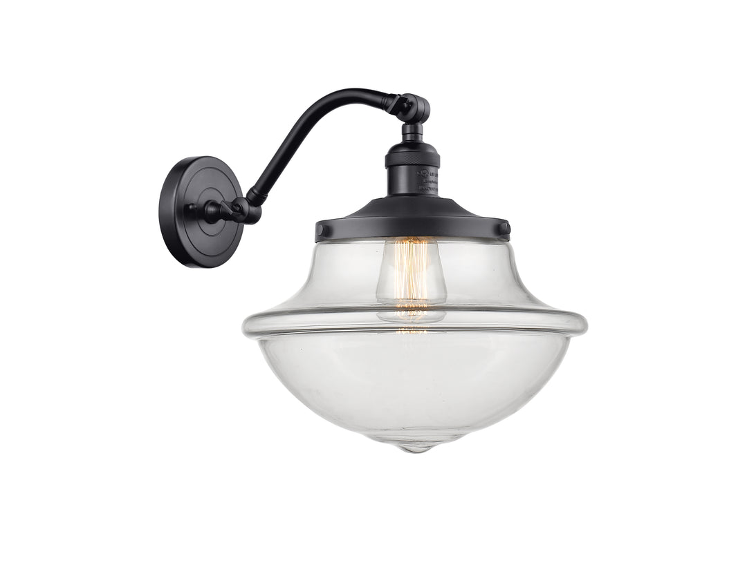 Innovations Lighting Oxford 8" Sconce - Matte Black Wall Sconces Innovations Lighting Clear ; Glass Type: Transparent  