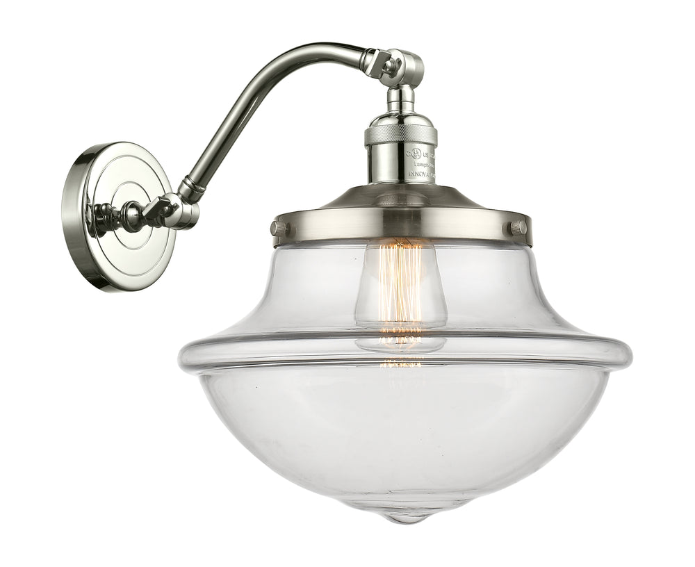 Innovations Lighting Oxford 8" Sconce - Polished Nickel Wall Sconces Innovations Lighting Clear ; Glass Type: Transparent  