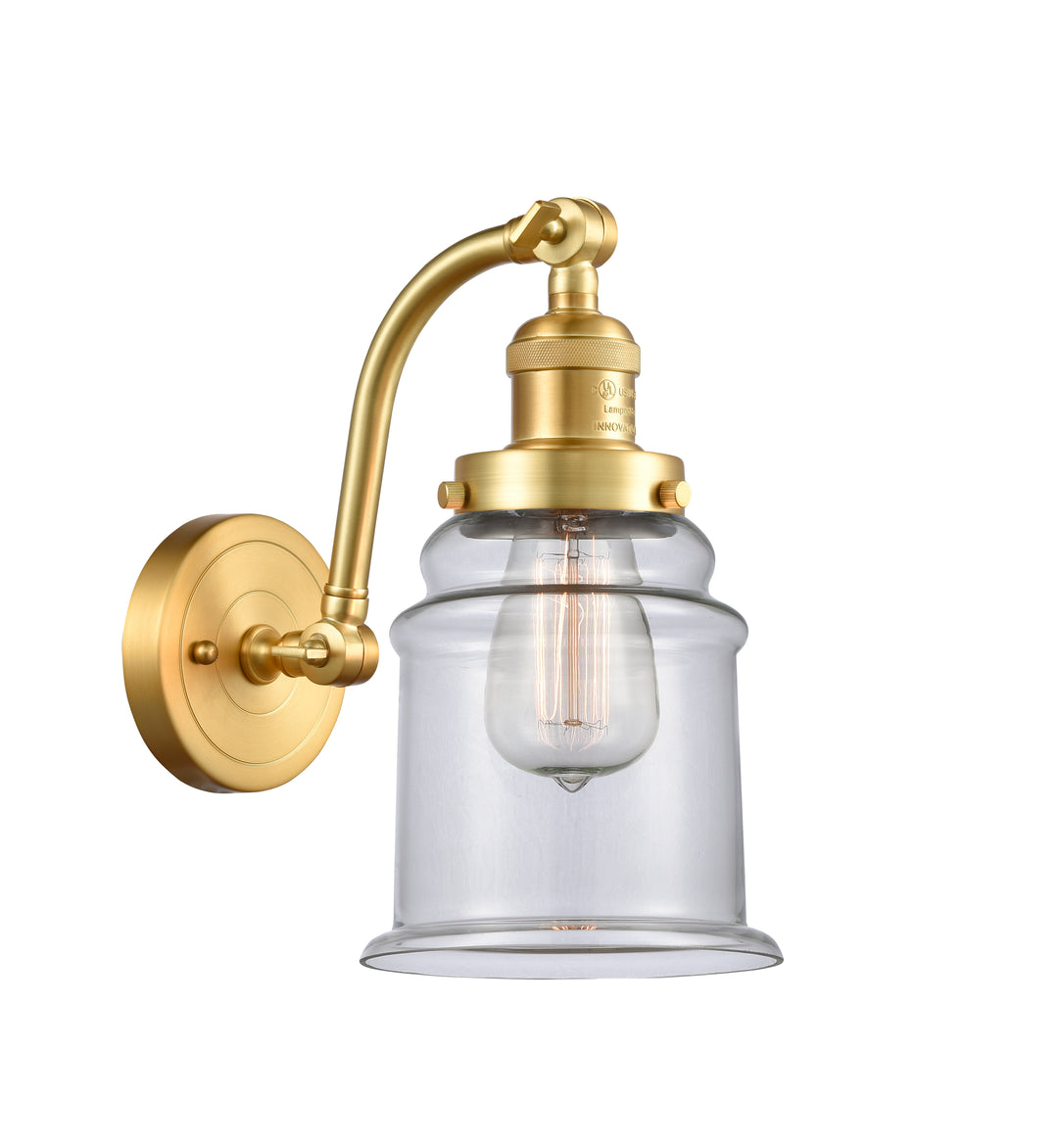 Innovations Lighting Canton 6" Sconce - Satin Gold Wall Sconces Innovations Lighting   