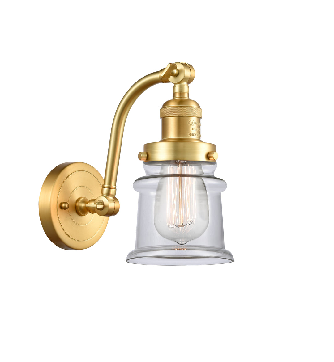 Innovations Lighting Canton 5" Sconce - Satin Gold Wall Sconces Innovations Lighting   