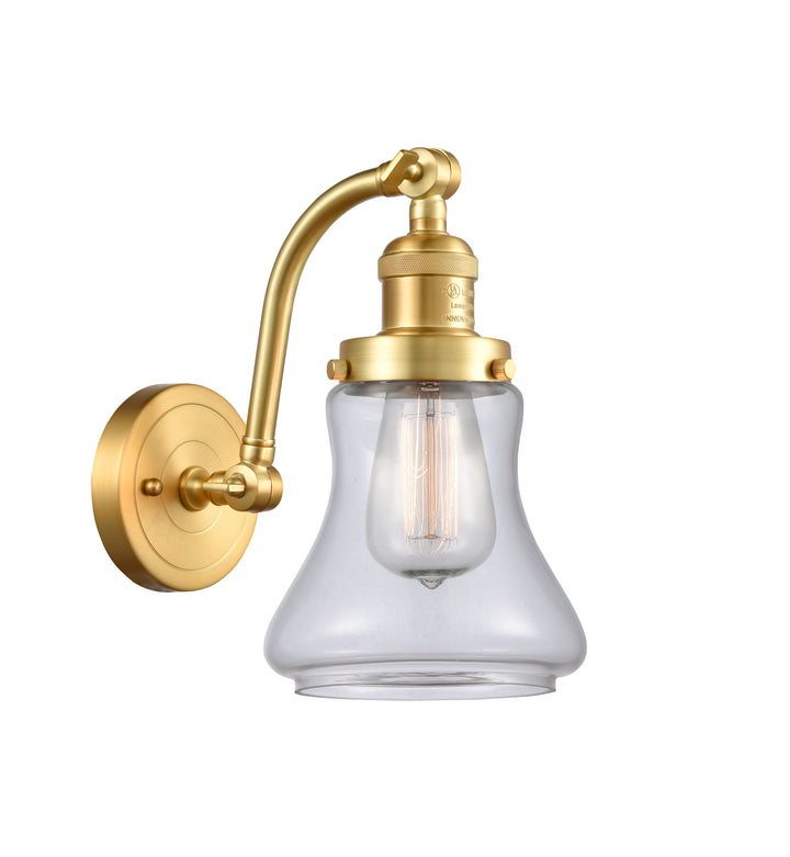 Innovations Lighting Bellmont 6" Sconce - Satin Gold Wall Sconces Innovations Lighting Clear ; Glass Type: Transparent  