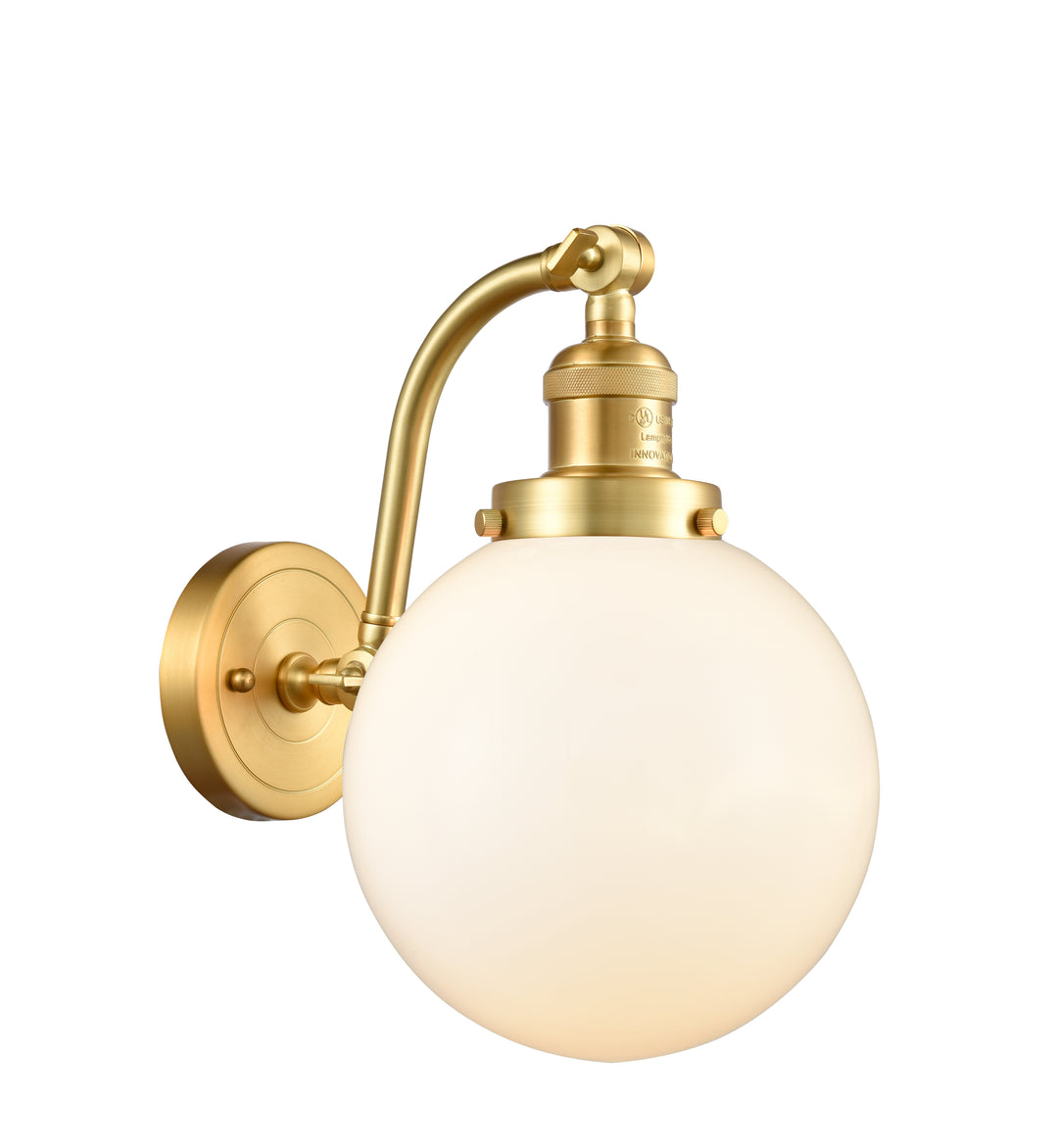 Innovations Lighting Beacon 8" Sconce - Satin Gold Wall Sconces Innovations Lighting   