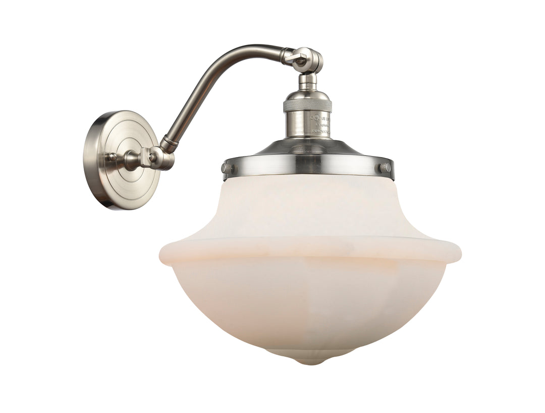 Innovations Lighting Oxford 8" Sconce - Brushed Satin Nickel Wall Sconces Innovations Lighting Matte White ; Glass Type: Frosted  