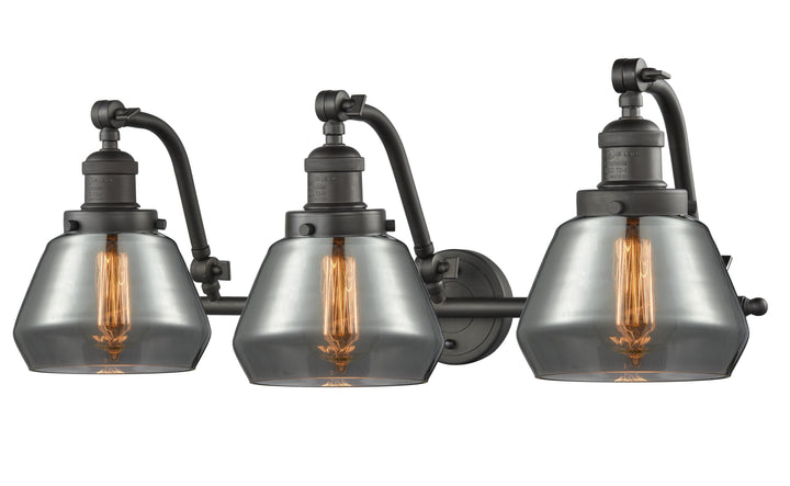 Innovations Lighting Fulton Bath Vanity Light - Oil Rubbed Bronze Vanity Lights Innovations Lighting Light Smoke ; Glass Type: Colorful  