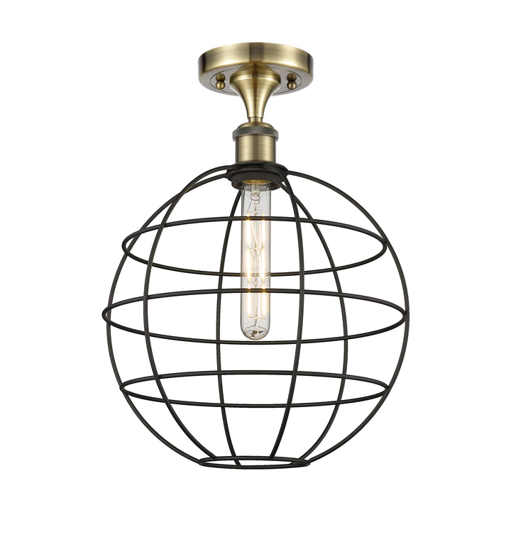 Innovations Lighting Lake Placid 12" Semi-Flush Mount Ceiling Semi Flush Mounts Innovations Lighting Antique Brass  