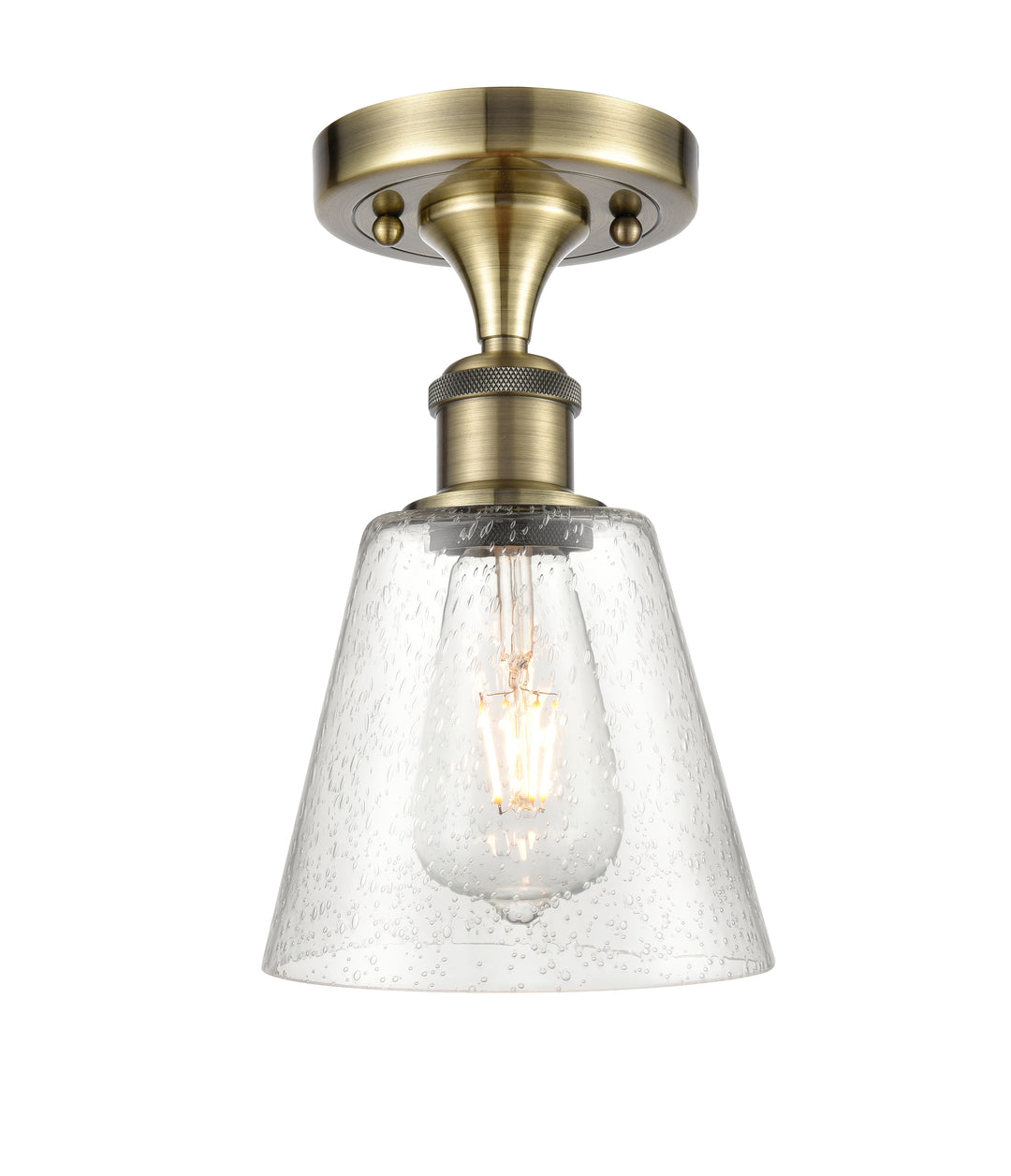 Innovations Lighting Caton 6" Semi-Flush Mount - Antique Brass