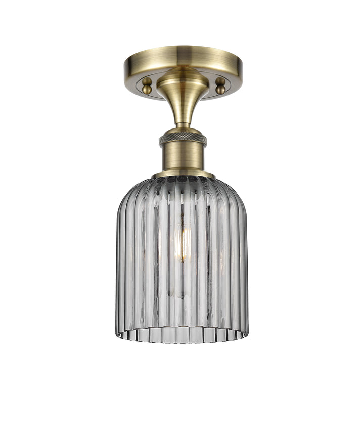 Innovations Lighting Bridal Veil 5" Semi-Flush Mount - Antique Brass Ceiling Semi Flush Mounts Innovations Lighting   