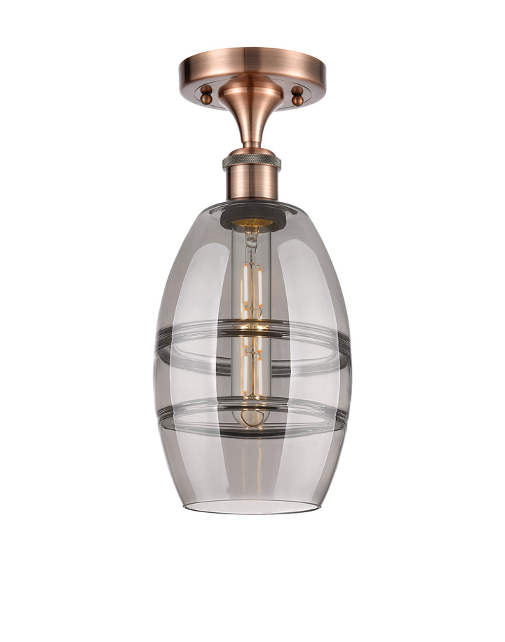 Innovations Lighting Vaz 6" Semi-Flush Mount - Antique Copper Ceiling Semi Flush Mounts Innovations Lighting   