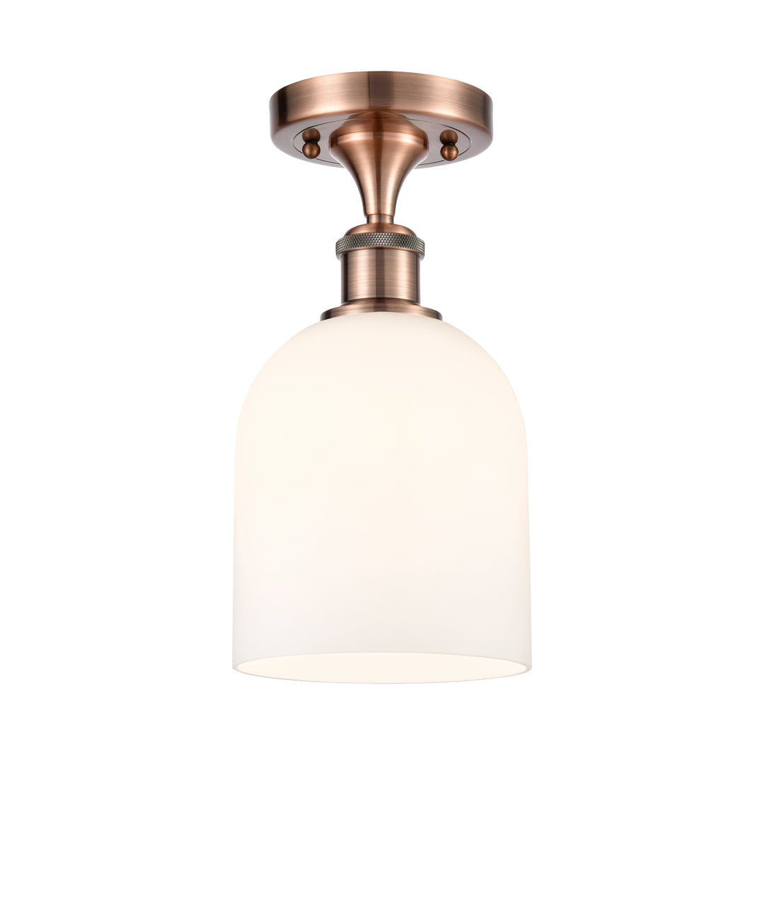 Innovations Lighting Bella 6" Semi-Flush Mount - Antique Copper Ceiling Semi Flush Mounts Innovations Lighting   