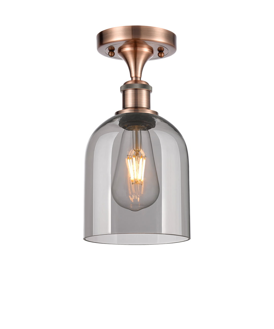 Innovations Lighting Bella 6" Semi-Flush Mount - Antique Copper Ceiling Semi Flush Mounts Innovations Lighting   