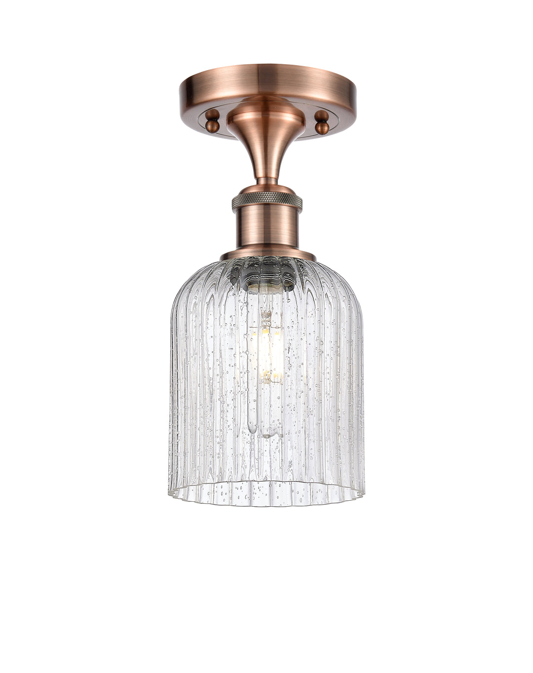 Innovations Lighting Bridal Veil 5" Semi-Flush Mount - Antique Copper Ceiling Semi Flush Mounts Innovations Lighting   