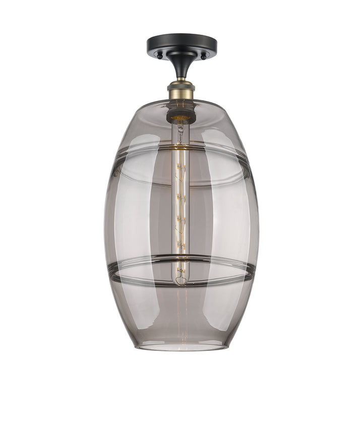 Innovations Lighting Vaz 10" Semi-Flush Mount - Black Antique Brass Ceiling Semi Flush Mounts Innovations Lighting   