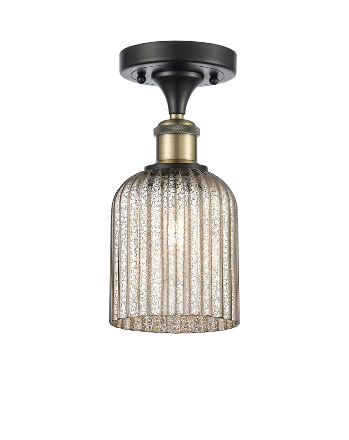 Innovations Lighting Bridal Veil 5" Semi-Flush Mount - Black Antique Brass Ceiling Semi Flush Mounts Innovations Lighting   