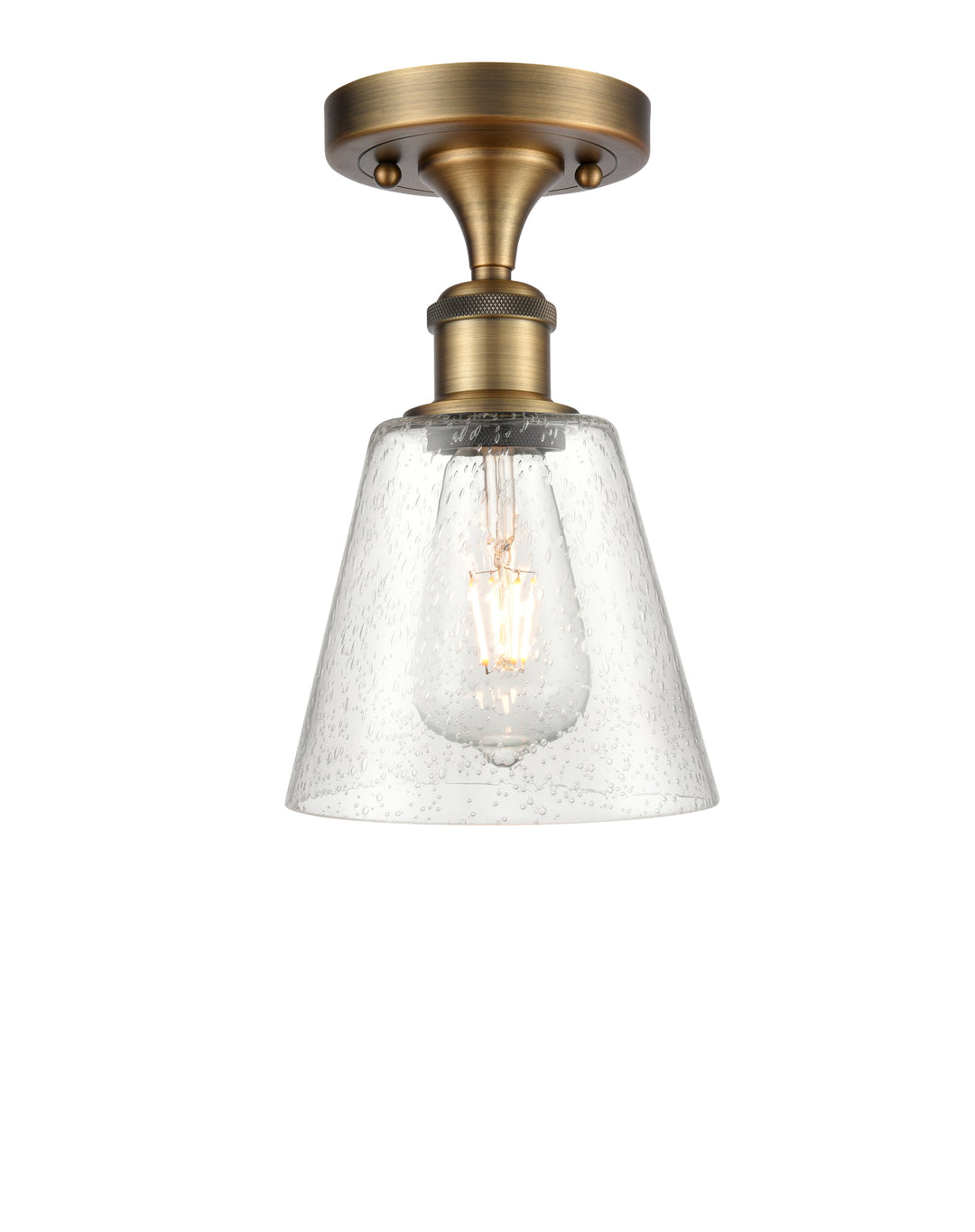 Innovations Lighting Caton 6" Semi-Flush Mount - Brushed Brass