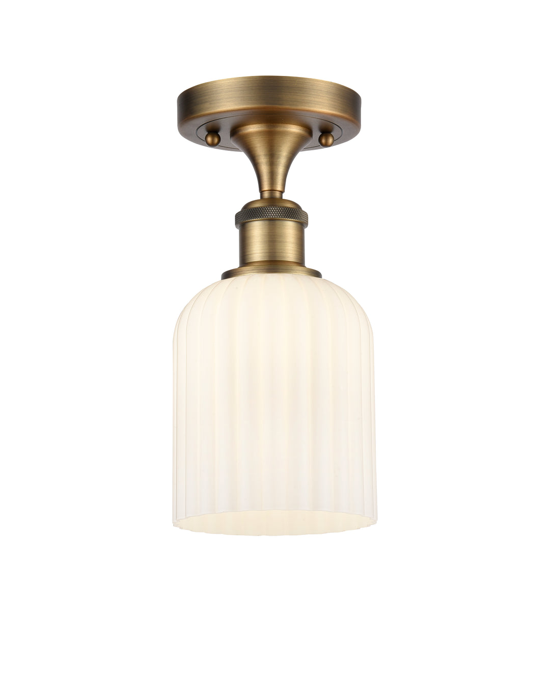 Innovations Lighting Bridal Veil 5" Semi-Flush Mount - Brushed Brass Ceiling Semi Flush Mounts Innovations Lighting   