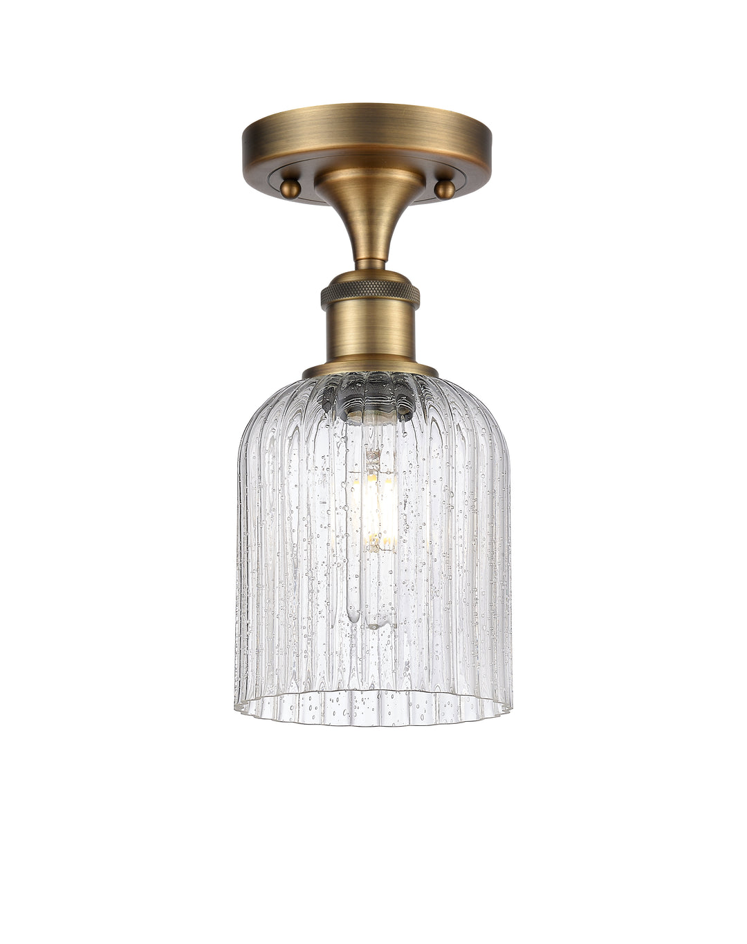 Innovations Lighting Bridal Veil 5" Semi-Flush Mount - Brushed Brass Ceiling Semi Flush Mounts Innovations Lighting   