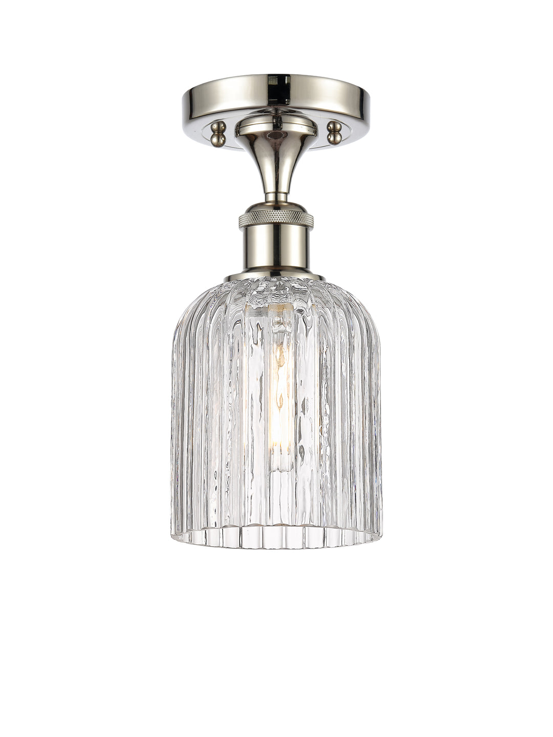 Innovations Lighting Bridal Veil 5" Semi-Flush Mount - Polished Nickel Ceiling Semi Flush Mounts Innovations Lighting   