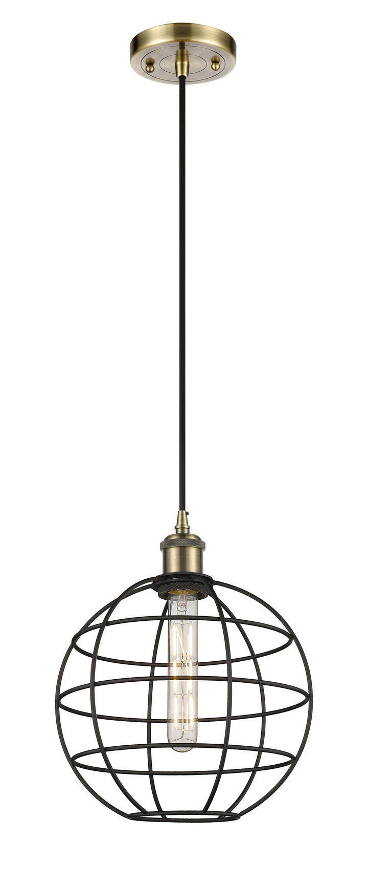 Innovations Lighting Lake Placid 10" Mini Pendant - Antique Brass Mini-Pendants Innovations Lighting   